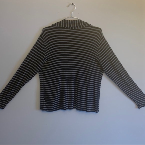 Black and Grey long sleeve cardigan, L - Picture 5 of 8